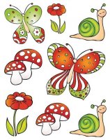 HERMA 15102 5x Fensterdecor Garten