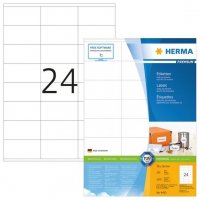 HERMA 4453 Etiketten Premium A4 70x36 mm weiß Papier matt 2400 Stück